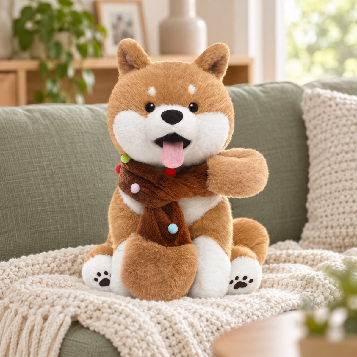Shiba Inu with Scarf Plush