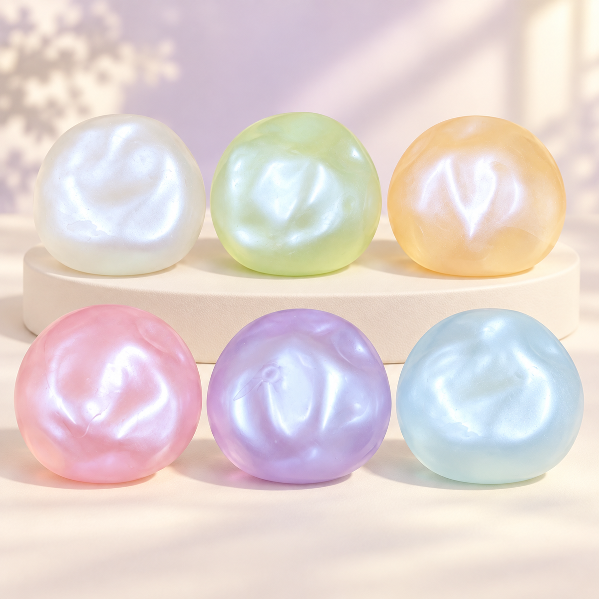 Pearl Coloured Coconut Oil Squishy