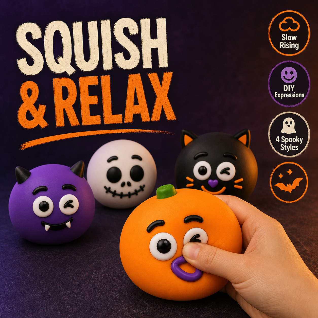 Halloween Face Squishies - product gallery photo 7
