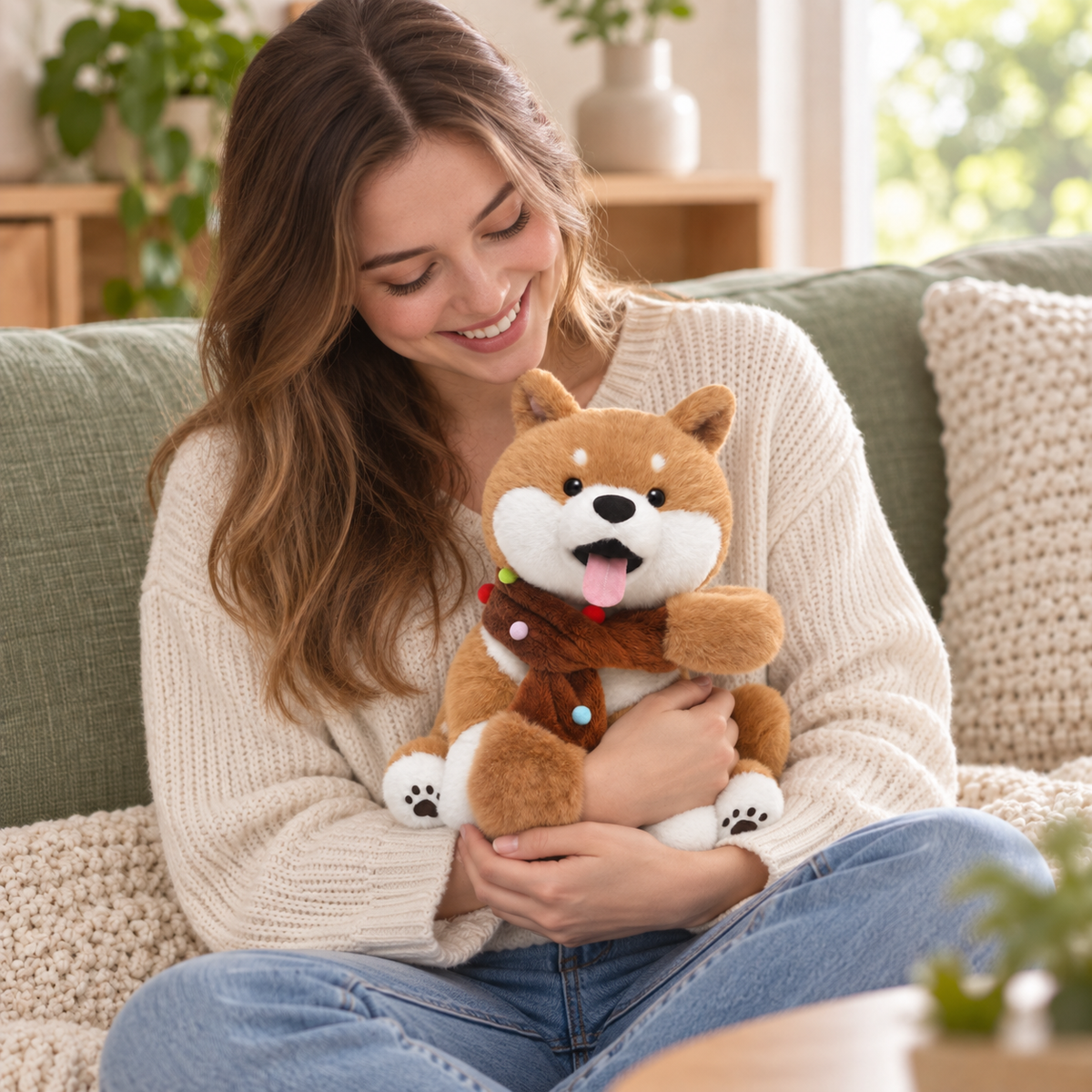 Shiba Inu with Scarf Plush
