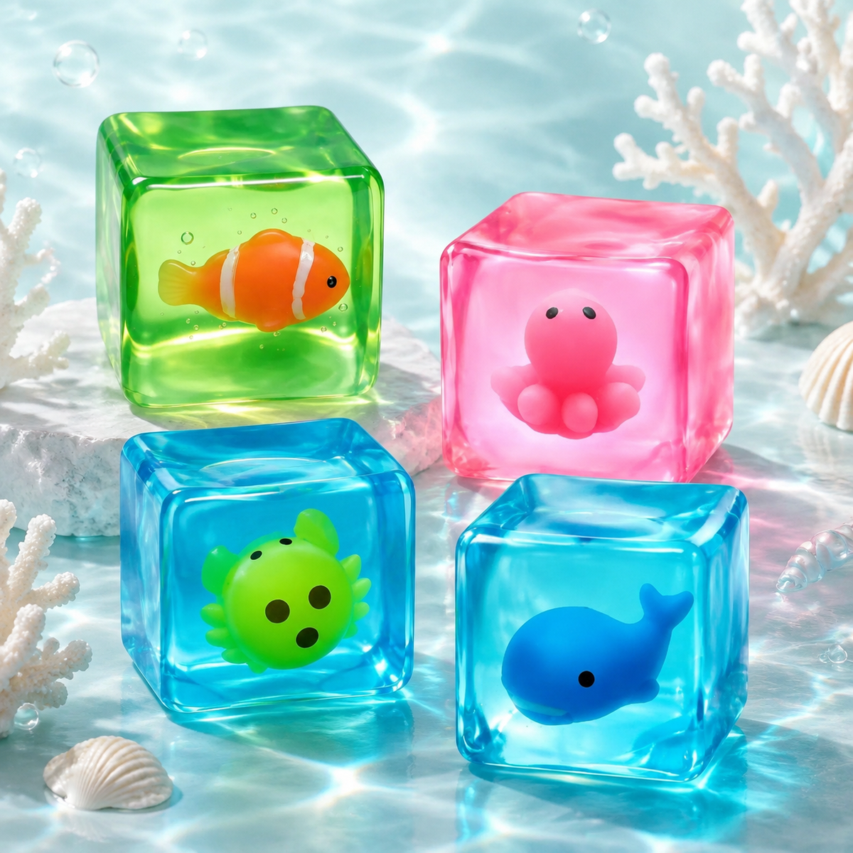 Glow-in-the-Dark Ocean Animal Cubes