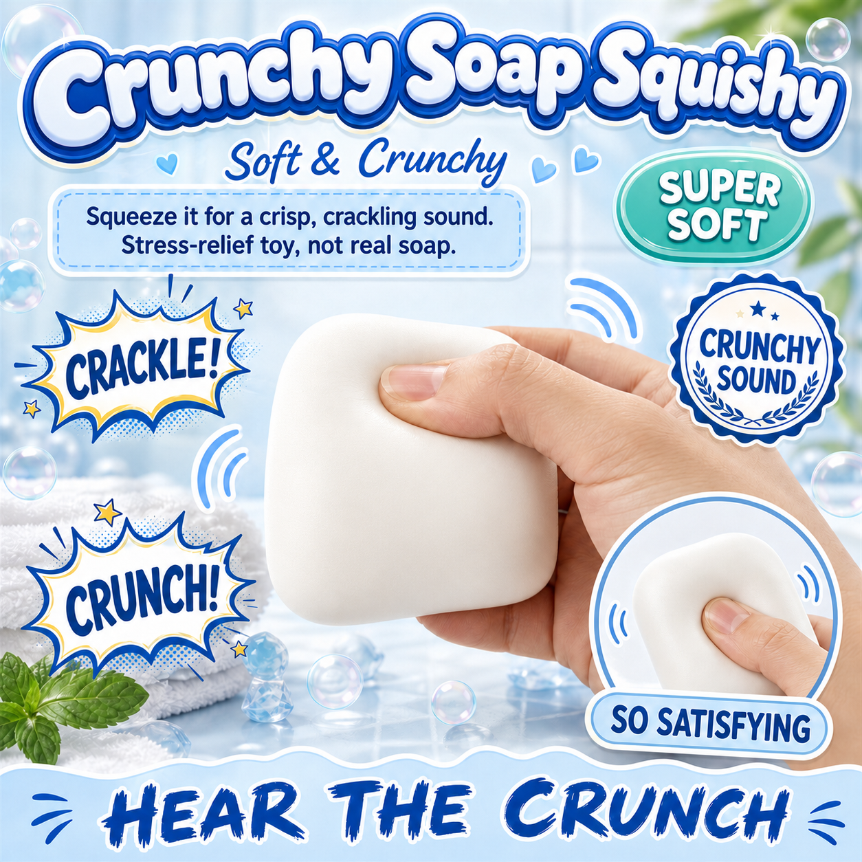 Soap Squishy with Crackle Sound