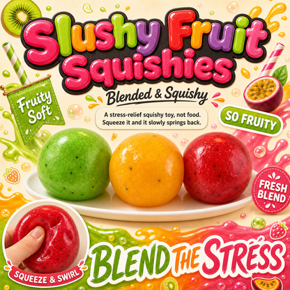 Slushy fruit squishy balls in kiwi, passion fruit and berry - S&S Village