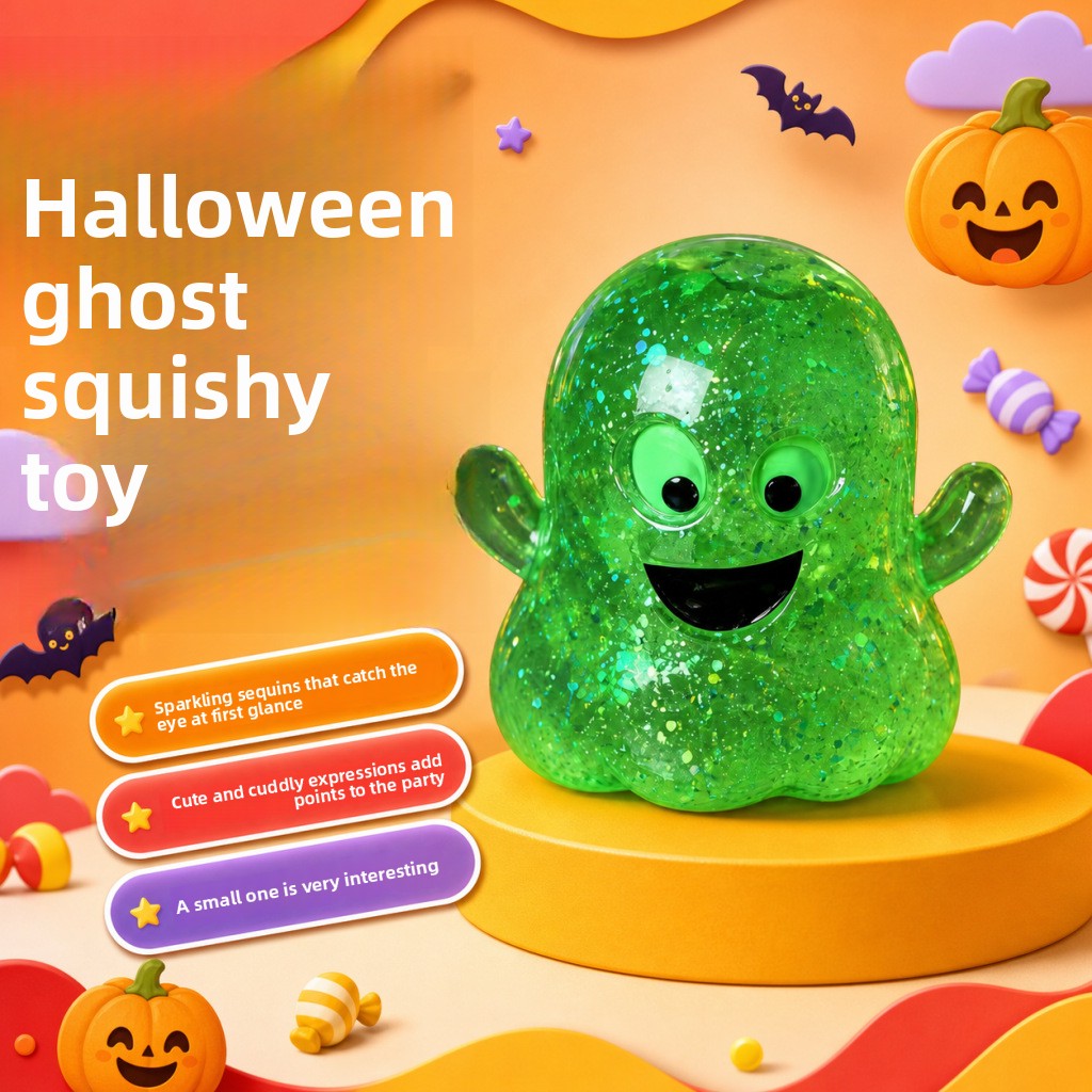 Halloween Pumpkin & Ghost Squishy