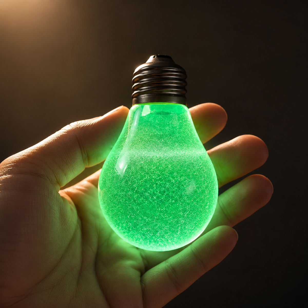 Glow-in-the-dark Bulb Squishy - detail view