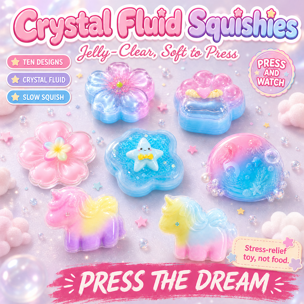 Crystal Fluid Squishies - product gallery photo 1