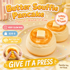 Butter Souffle Pancake Squishy poster - thick souffle pancake with a moulded butter pat on top