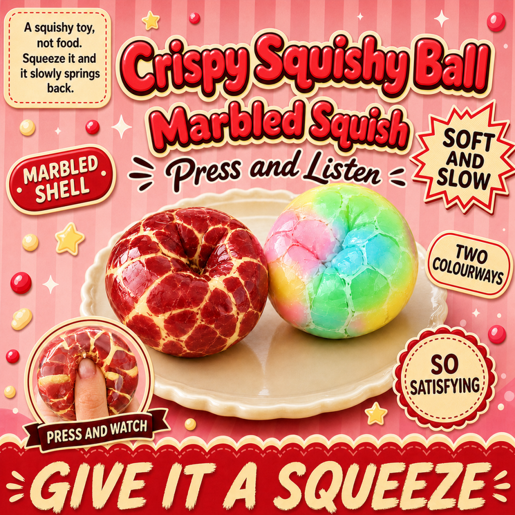 Crispy Squishy Ball - marbled squishy toy - S&S Village