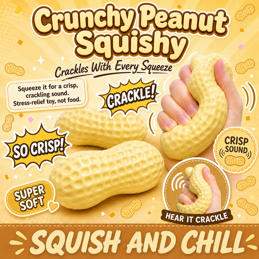 Crunchy Peanut Squishy poster - soft peanut stress toy