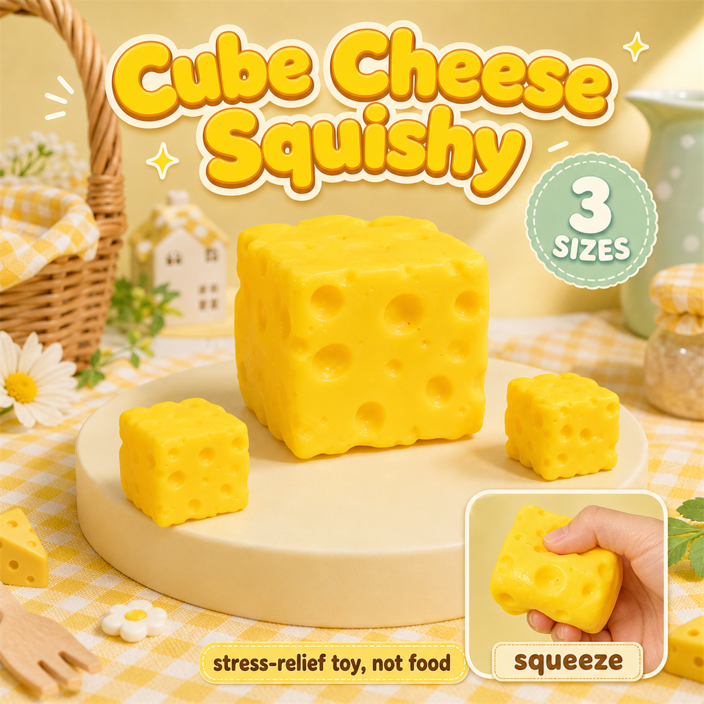 Cube Cheese Squishy poster