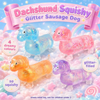 Dachshund Squishy — glitter sausage dog poster