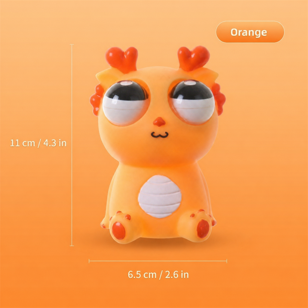 Dragon Eye Popping Squishy dimensions in cm and inches