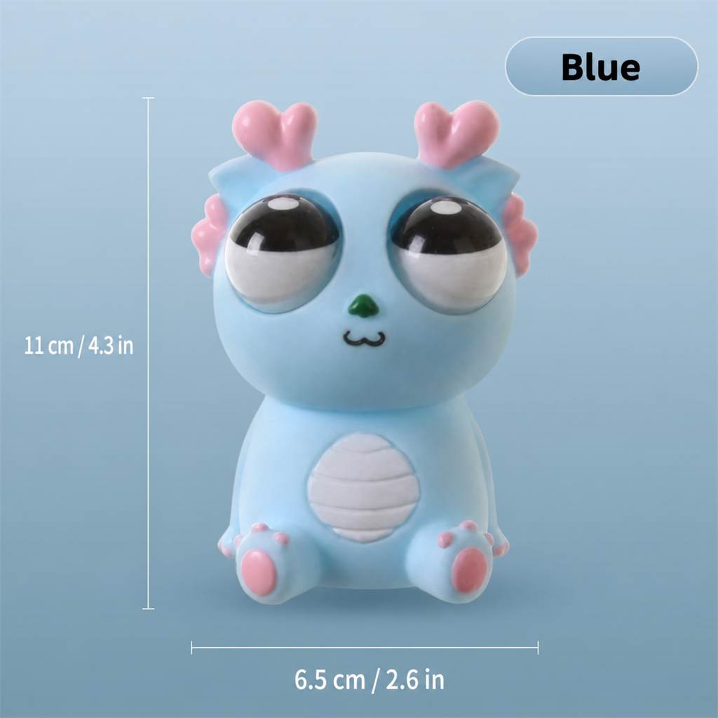 Dragon Eye Popping Squishy dimensions in cm and inches