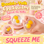 Double-Yolk Egg Squishy — clear jelly water-ball stress toy, S&S Village poster