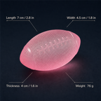 fball with dimensions in cm and inches