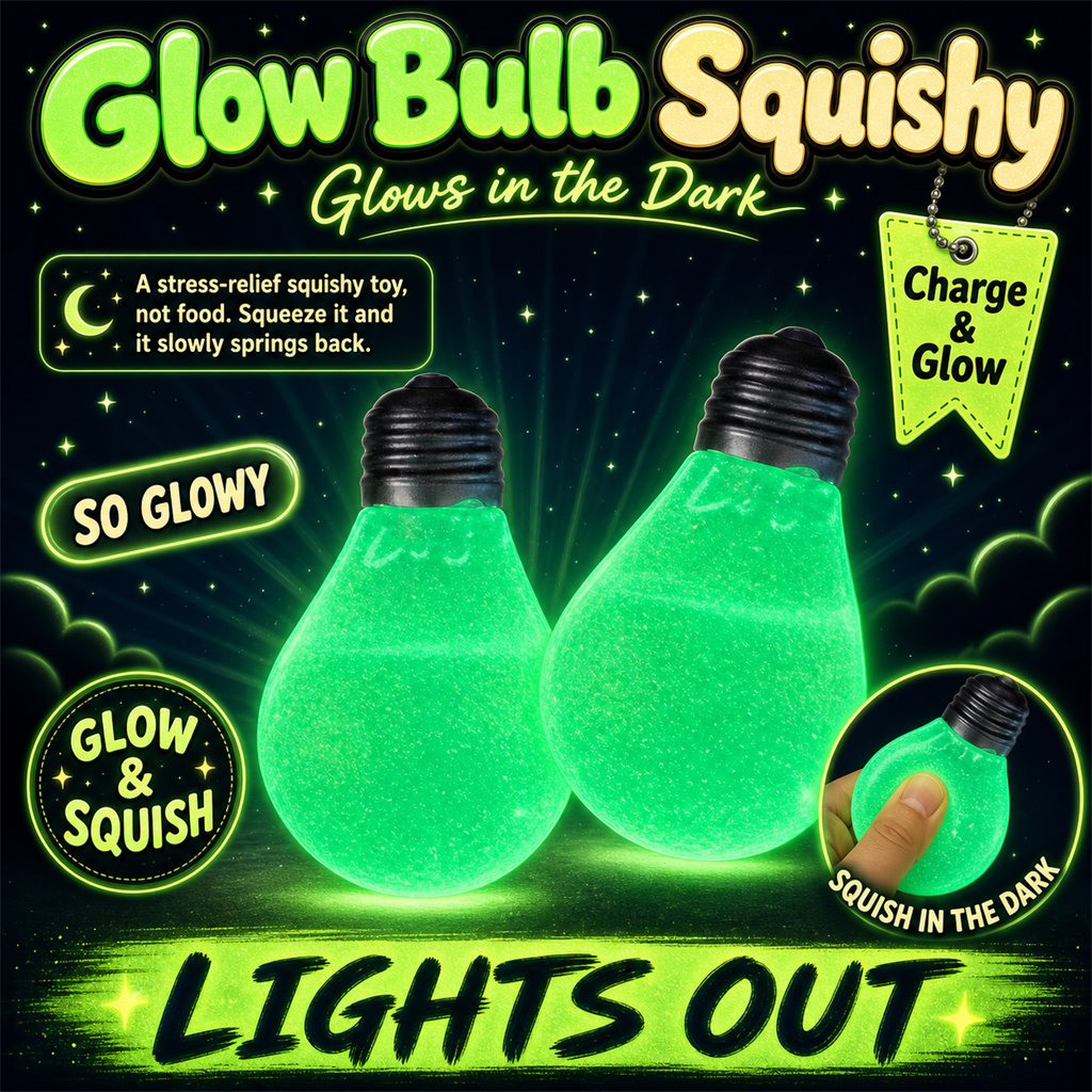 Glow-in-the-dark Bulb Squishy hero