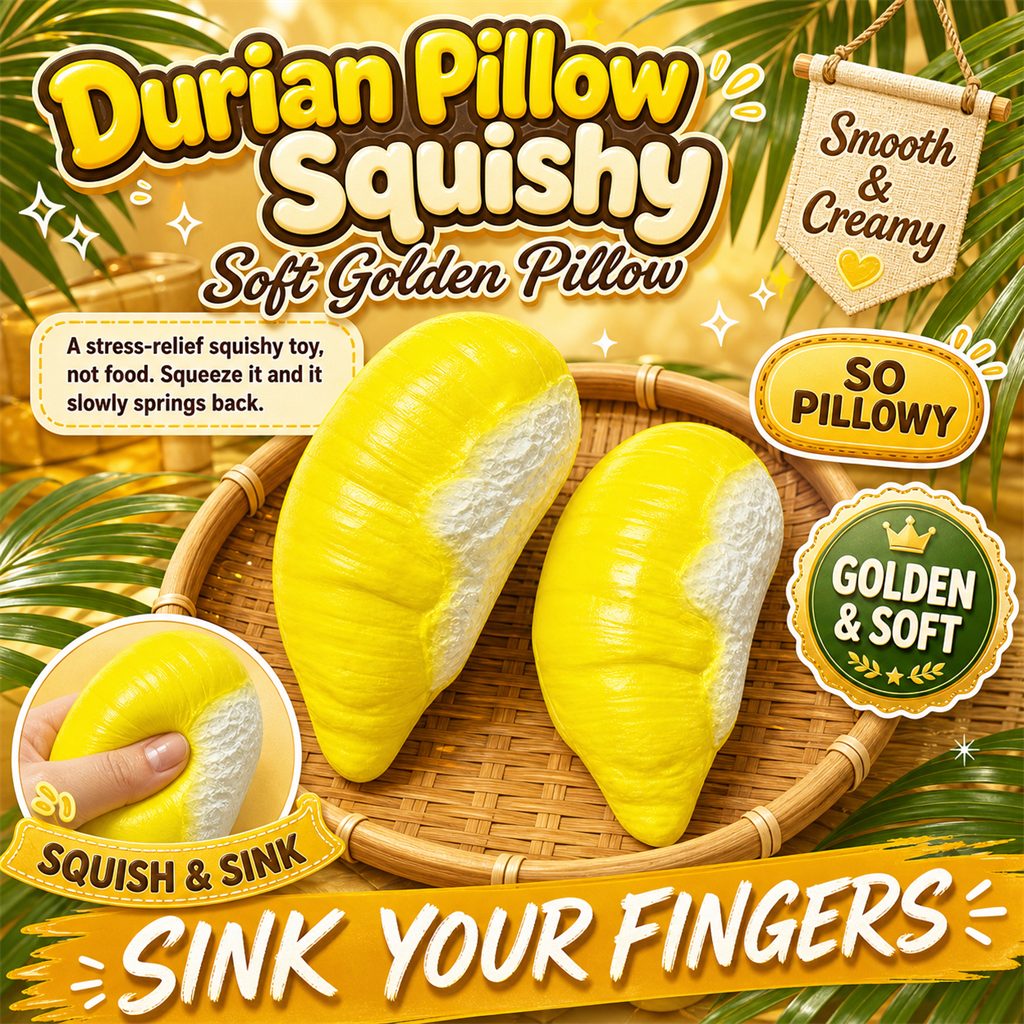 Golden Pillow Durian Squishy hero