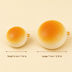 Golden Bun Squishy size guide in cm and inches