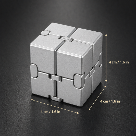 Infinity Cube size guide in cm and inches