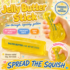 Jelly-Filled Butter Stick poster - translucent yellow butter block that crumples when squeezed