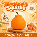 Mandarin orange squishy toy on a cream background - S&S Village