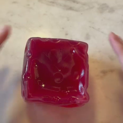Jelly-Filled Transparent Cheese Cube
