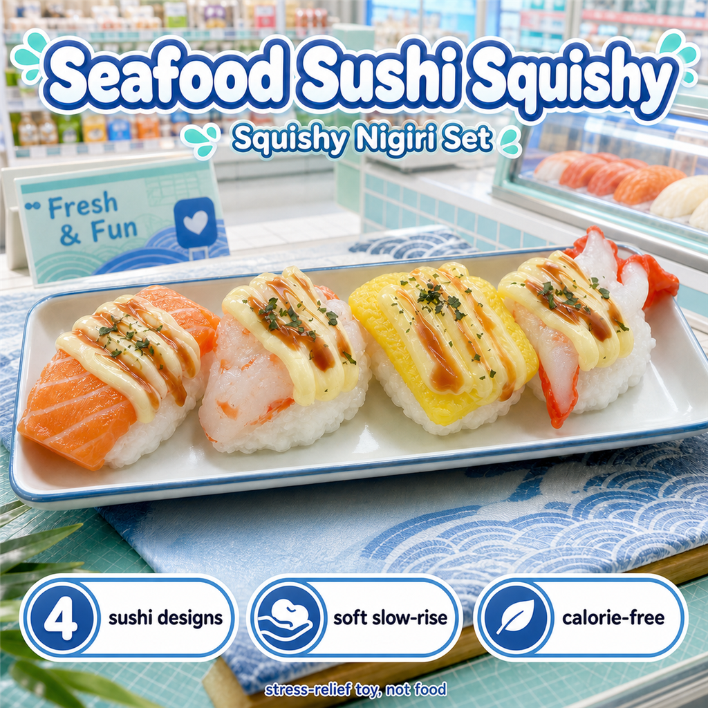 Seafood Sushi Squishy poster
