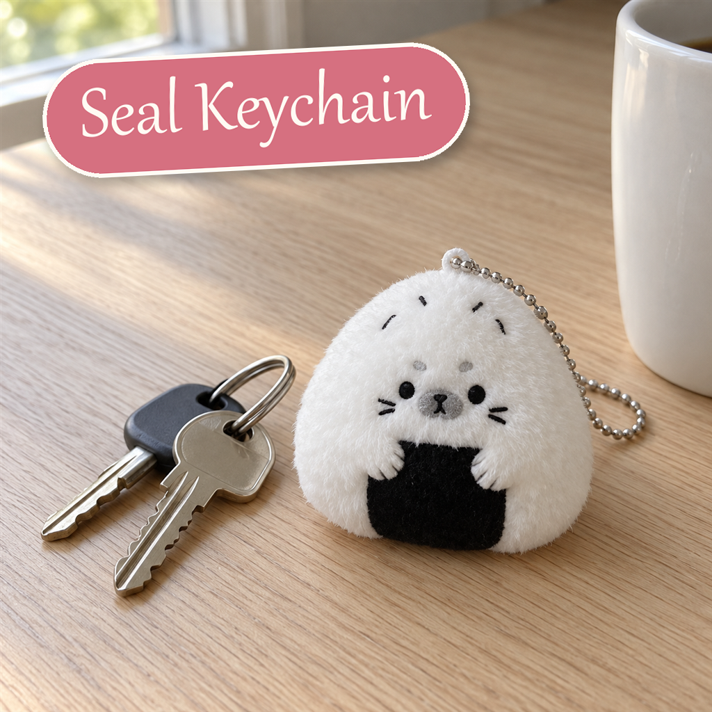 Seal Plush Keychain - S&S Village