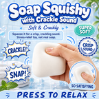 Soap Squishy with Crackle Sound poster - soft soap-shaped stress toy