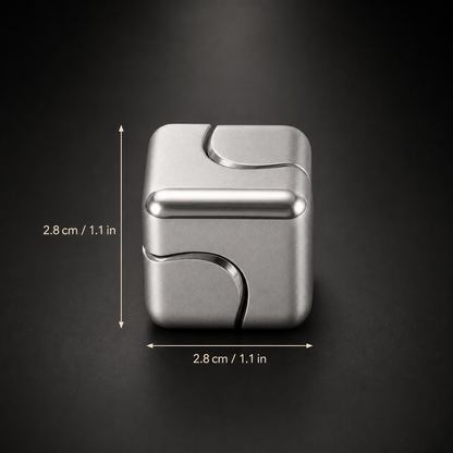 Spin Cube size guide in cm and inches