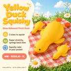 Yellow Duck Squishy — kawaii poster